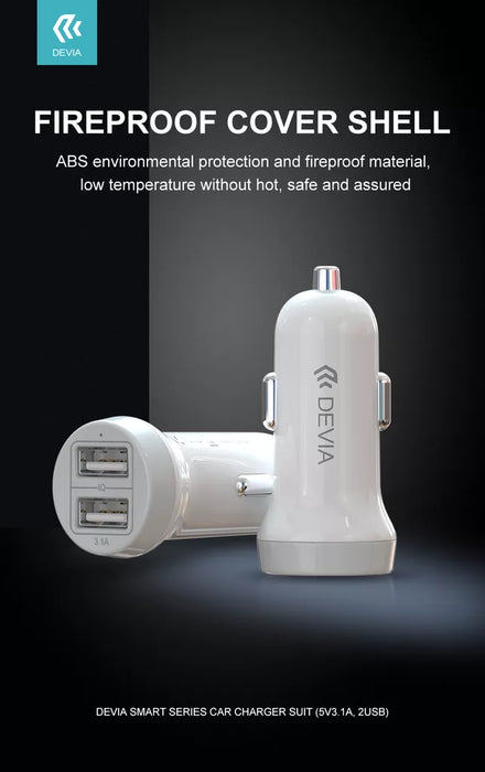 Dual Port Car Charger DEVIA Type A