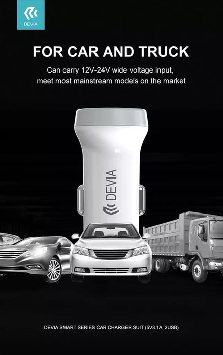 Dual Port Car Charger DEVIA Type A