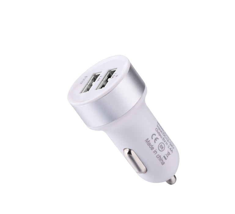 Devia - 2.4A Dual USB Port Car Adapter - White