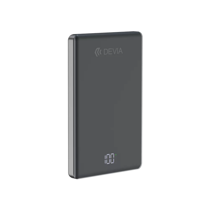 Devia - 5,000mAh 20W PD MagSafe Metal Mini Digital Powerbank - Space Grey