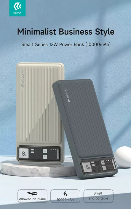 12W DEVIA 10000mah Power Bank