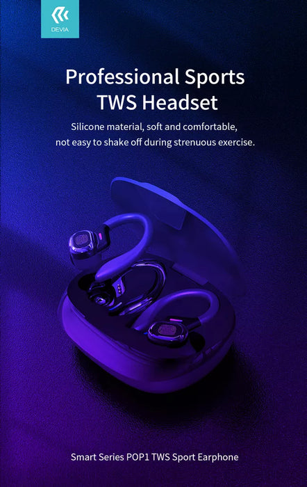 Digital Display True Wireless Sports Earbuds & Charging Case